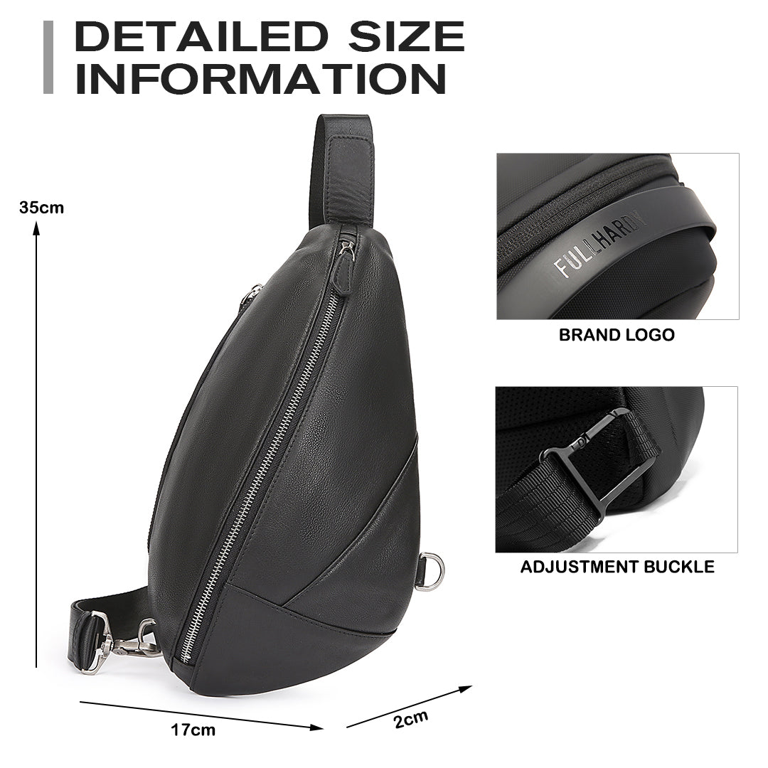 Tas Selempang Kulit - BLSK 8071 BL