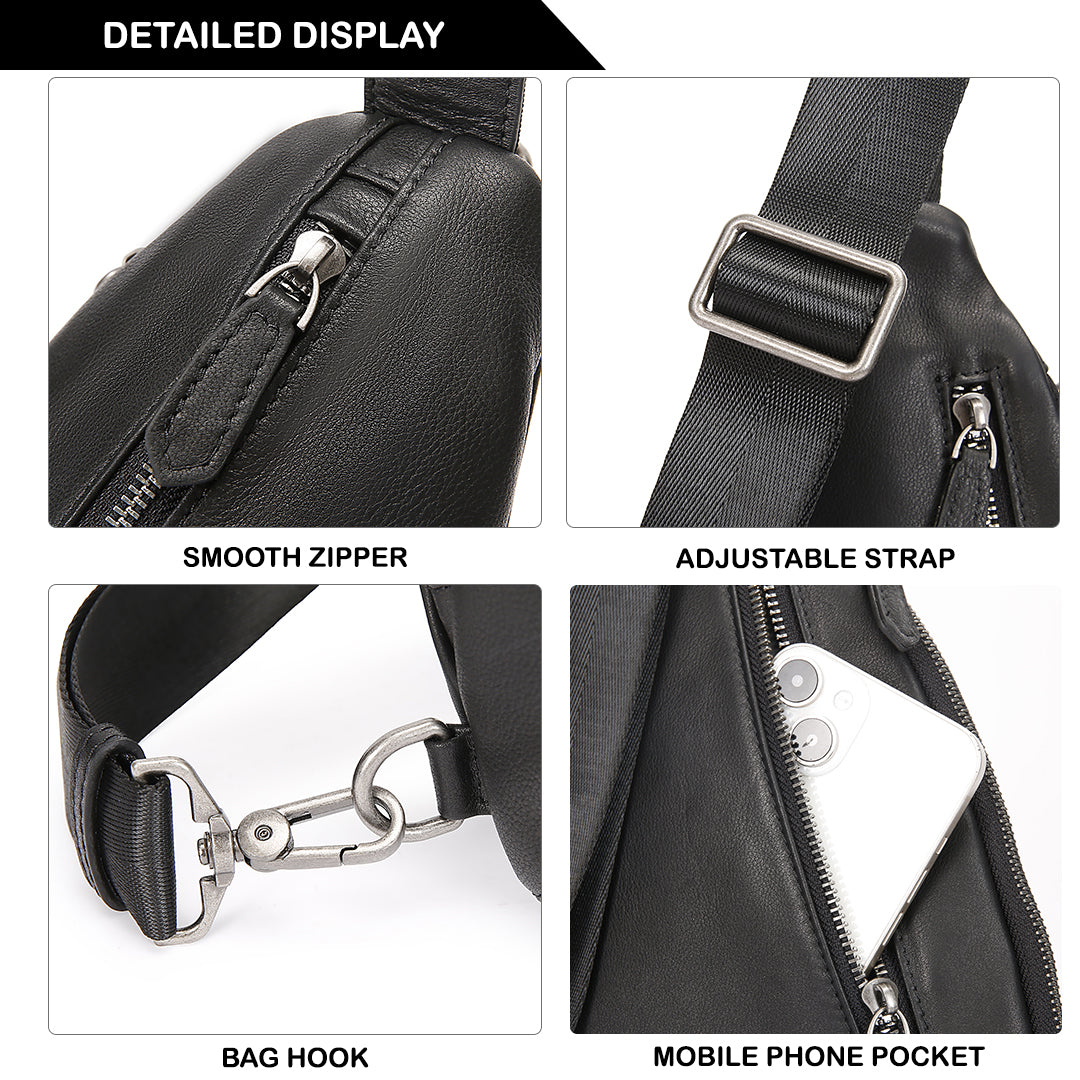 Tas Selempang Kulit - BLSK 8071 BL