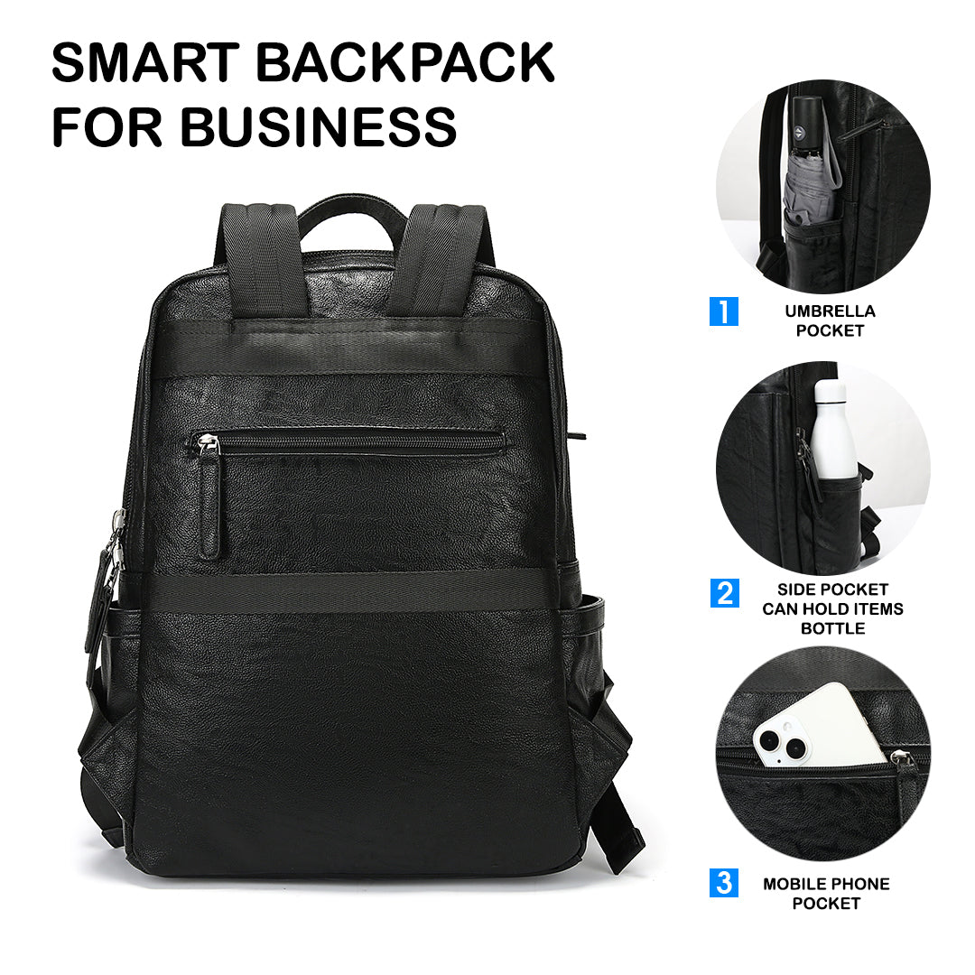 Tas Ransel Kulit - BYNR 16369 BL