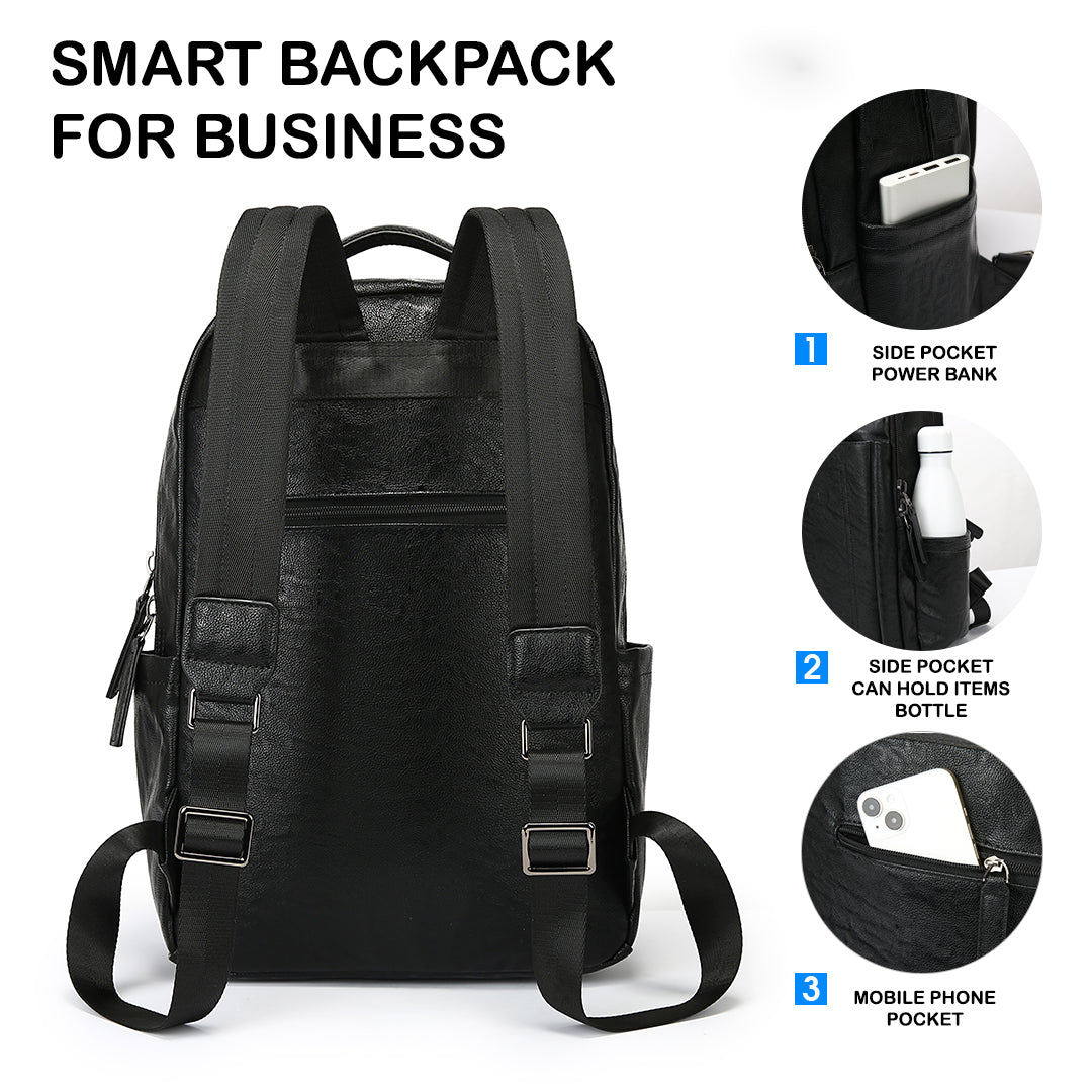 Tas Ransel Kulit - BYNR 16587 BL