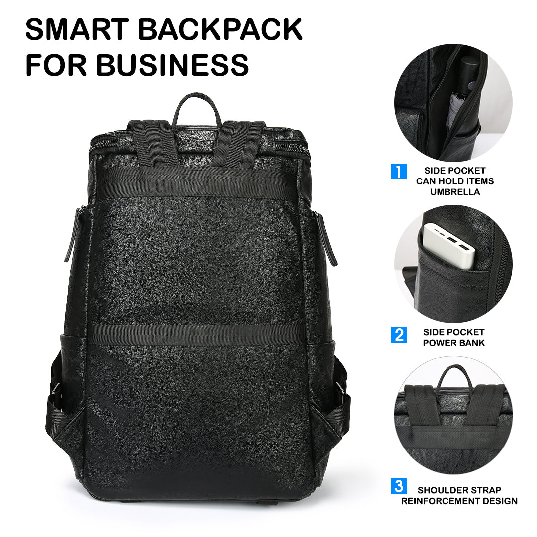 Tas Ransel Kulit - BYNR 16793 BL