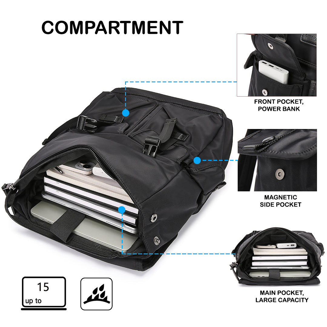 Tas Ransel Nylon - NYLR 16719 BL