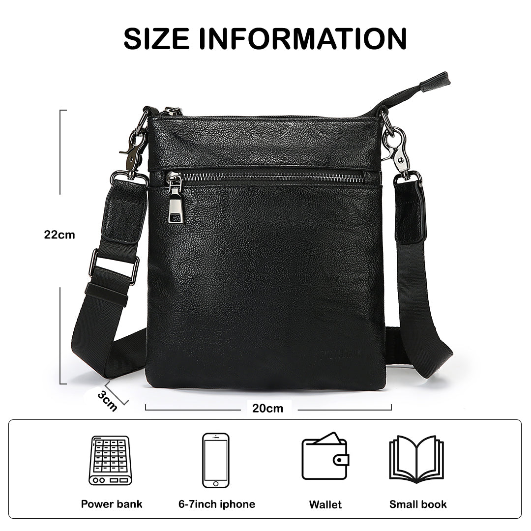 Tas Selempang Kulit - BYNSP 30667 BL