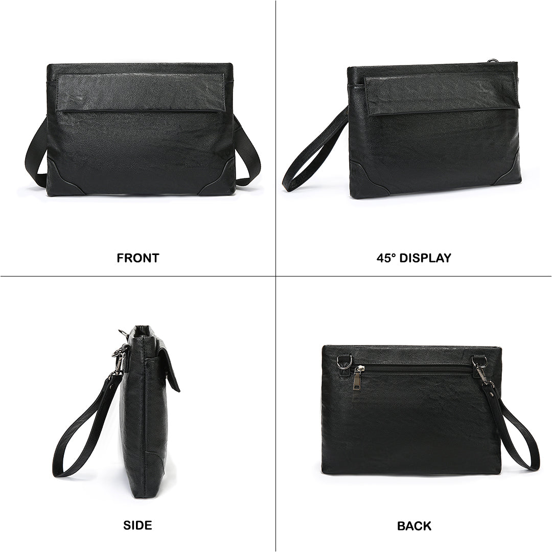 Tas Genggam Pouch Kulit - BYNCK 30659 BL