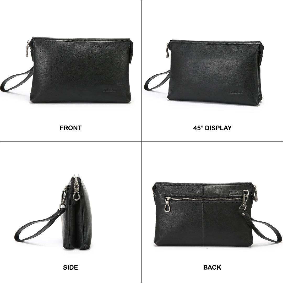 Tas Genggam Pouch Kulit - BLCK 8870