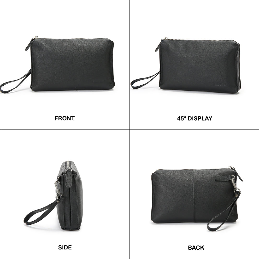 Tas Genggam Pouch Kulit - BLCK 8572-2