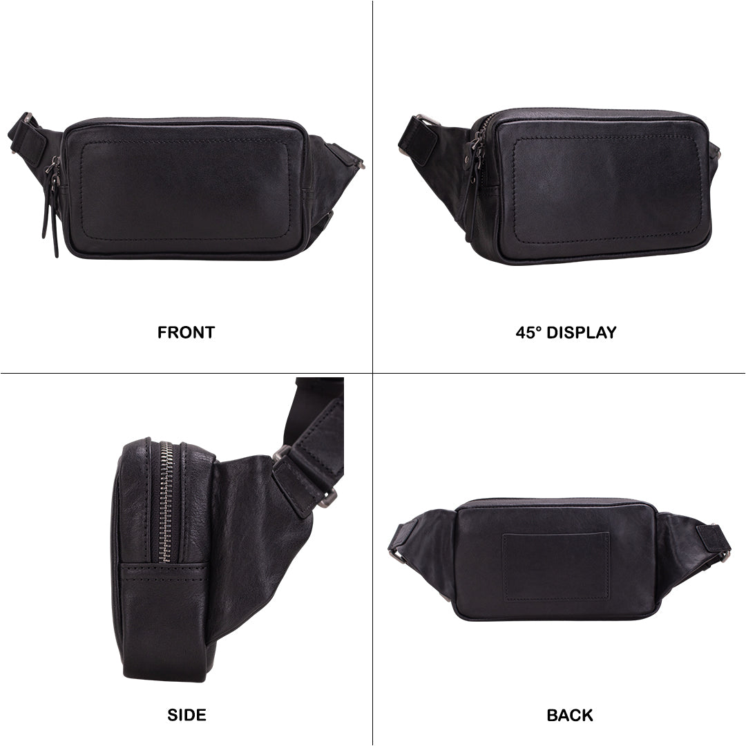 Tas Selempang Kulit - BLWB 8239 BL