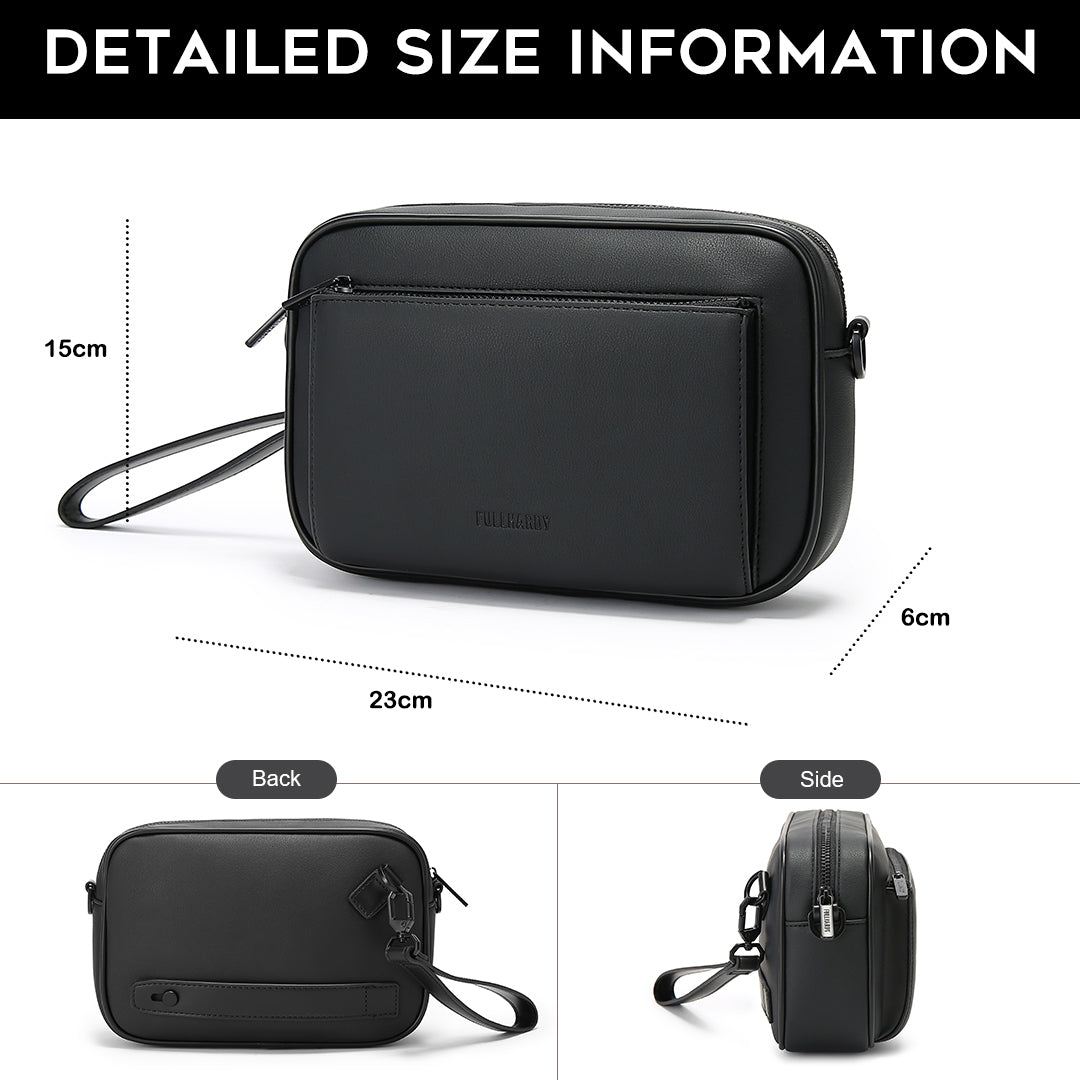 Tas Genggam Pouch Kulit - BYNCK BG012 BL