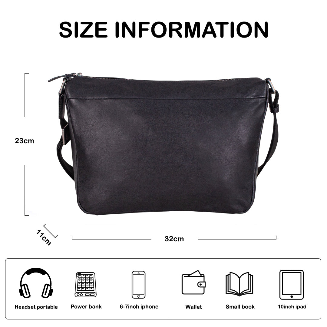 Tas Selempang Kulit - BLSP 8940 BL