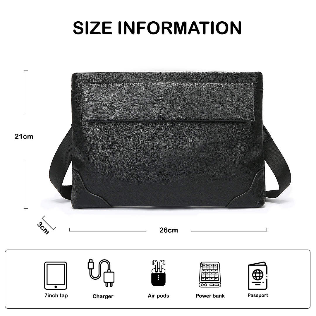 Tas Genggam Pouch Kulit - BYNCK 30659 BL