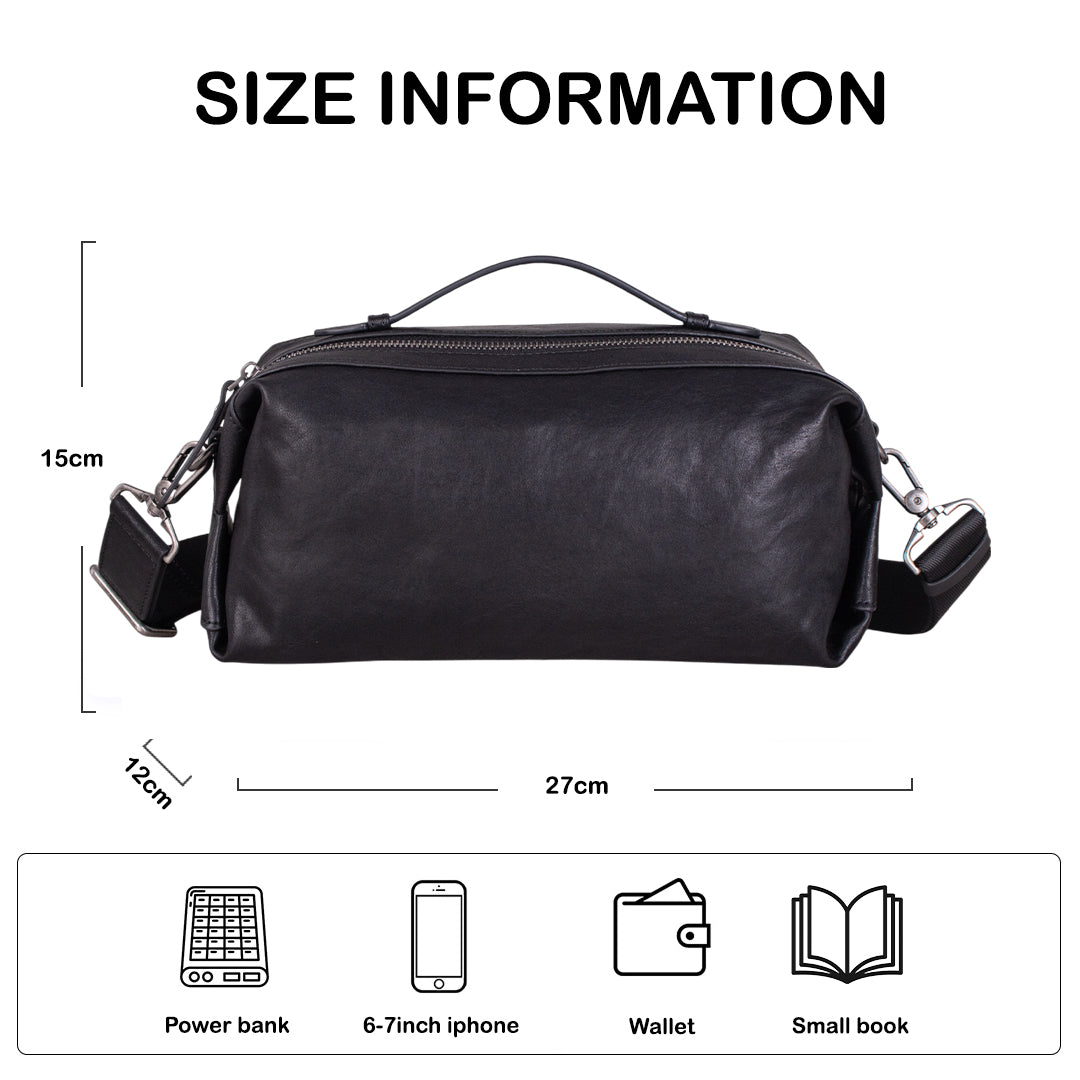 Tas Selempang Kulit - BLSP 8165 BL