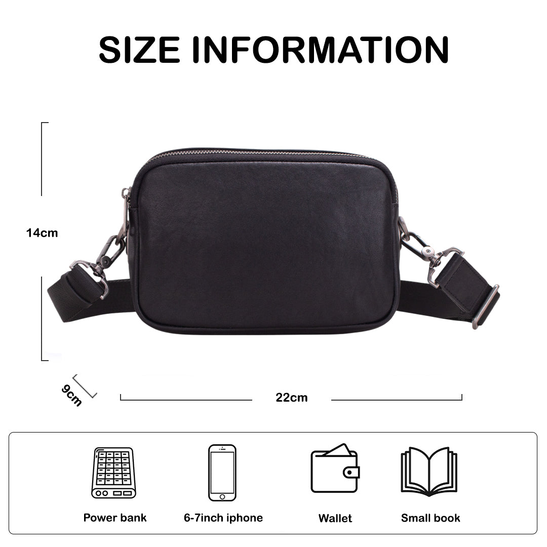 Tas Selempang Kulit - BLSP 8211 BL