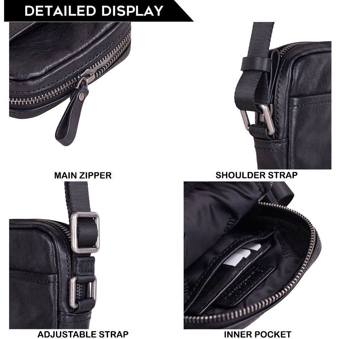 Tas Selempang Kulit - BLSP A075 BL