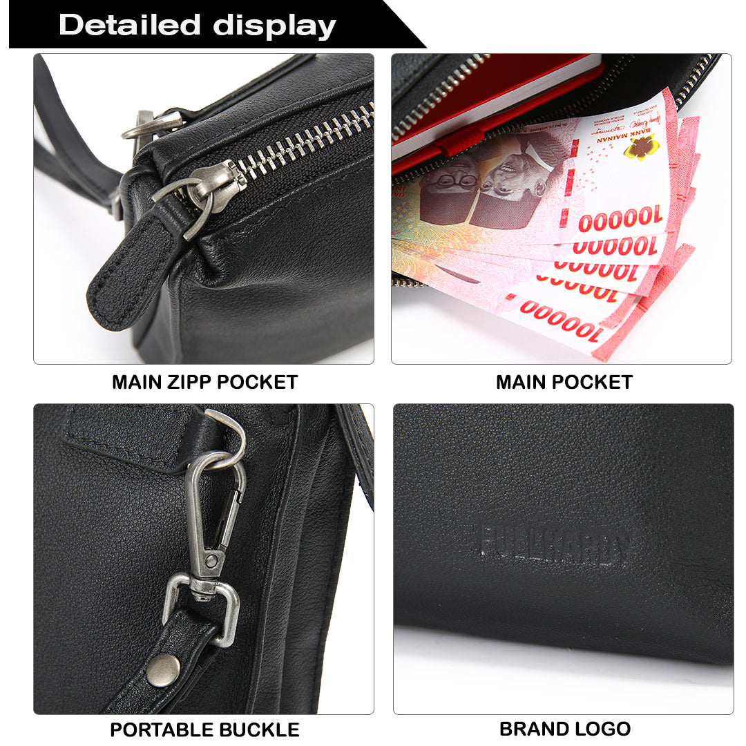 Tas Genggam Pouch Kulit - BLCK 8572-2