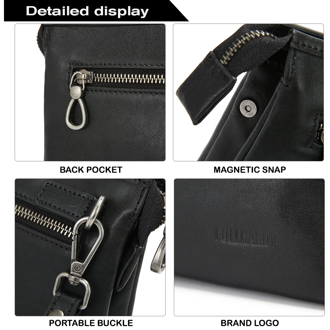 Tas Genggam Pouch Kulit - BLCK 8870