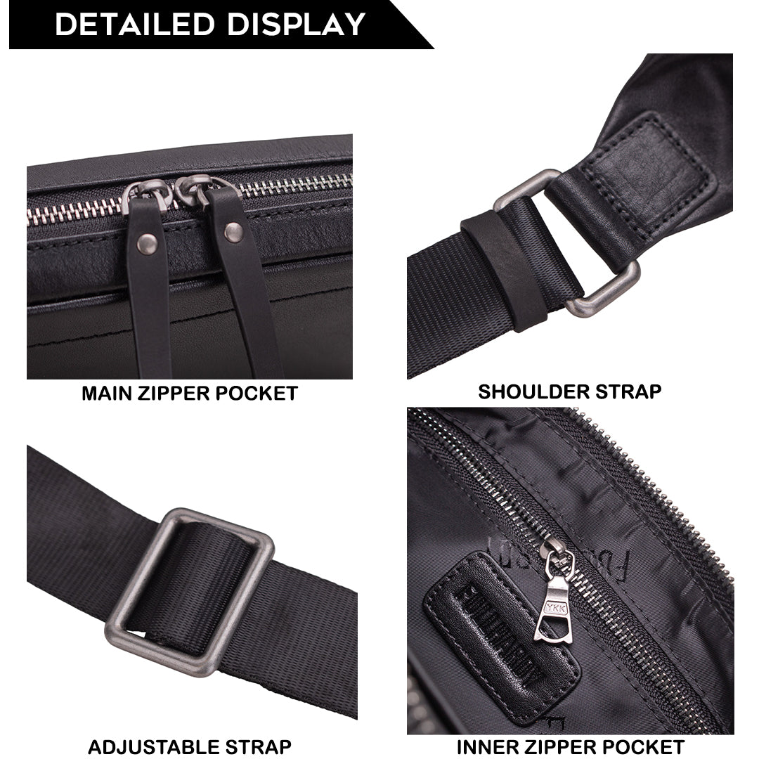 Tas Selempang Kulit - BLWB 8239 BL