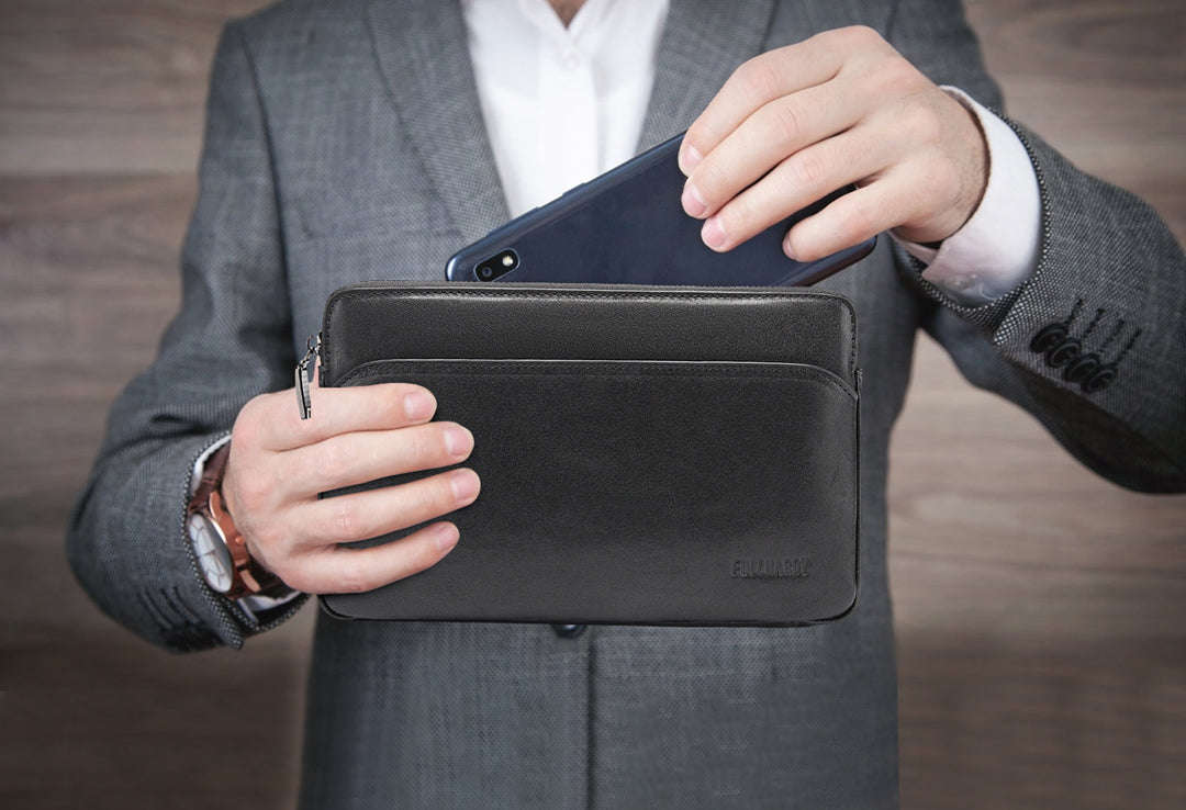 Tas Genggam Pouch Kulit - BLCK 2108-3