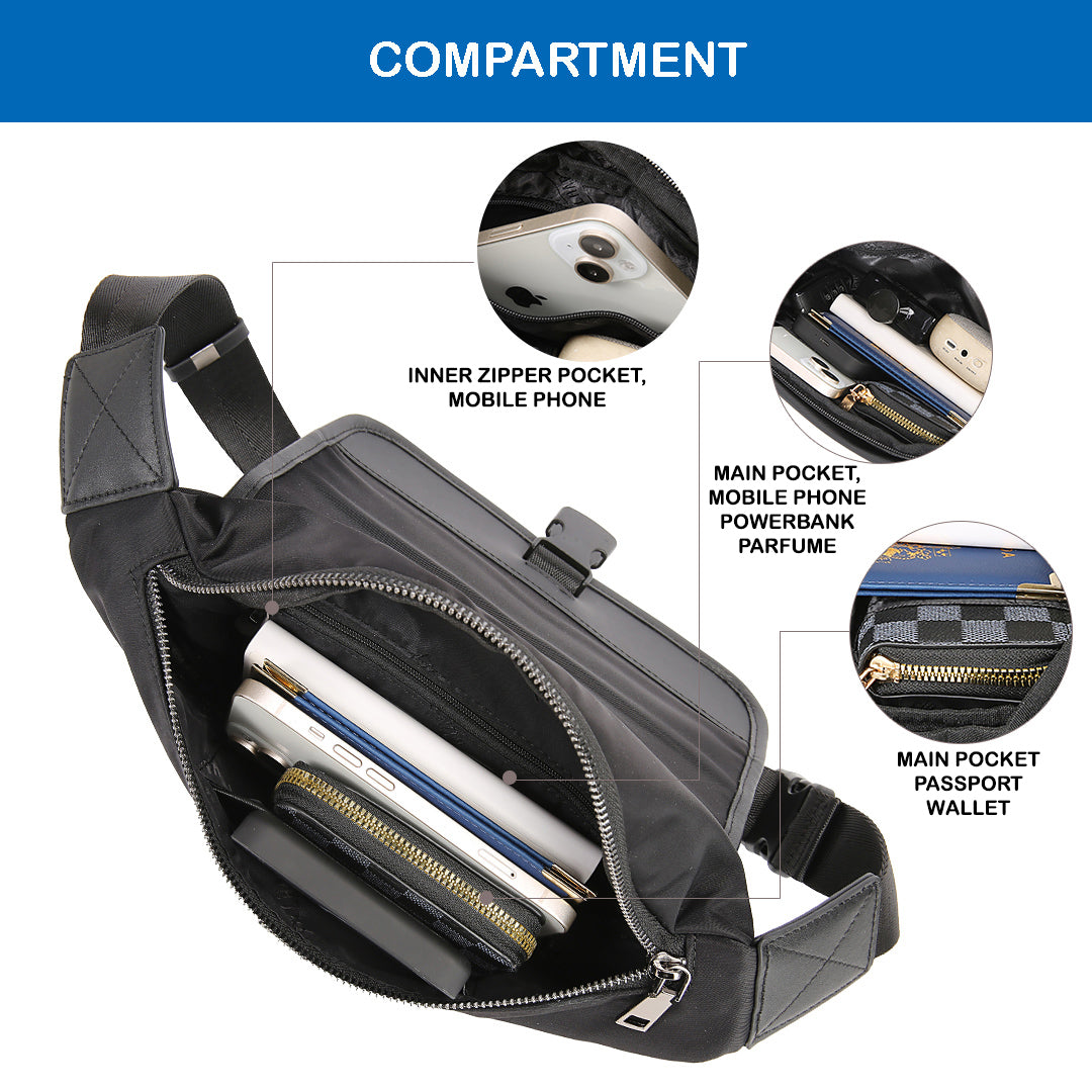 Tas Selempang Nylon - NYLWB 2332-1 BL