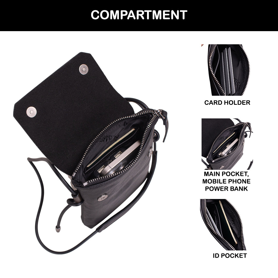 Tas Selempang Kulit - BLSP 8234 BL