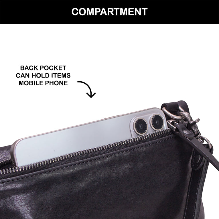 Tas Genggam Pouch Kulit - BLCK 210901 BL