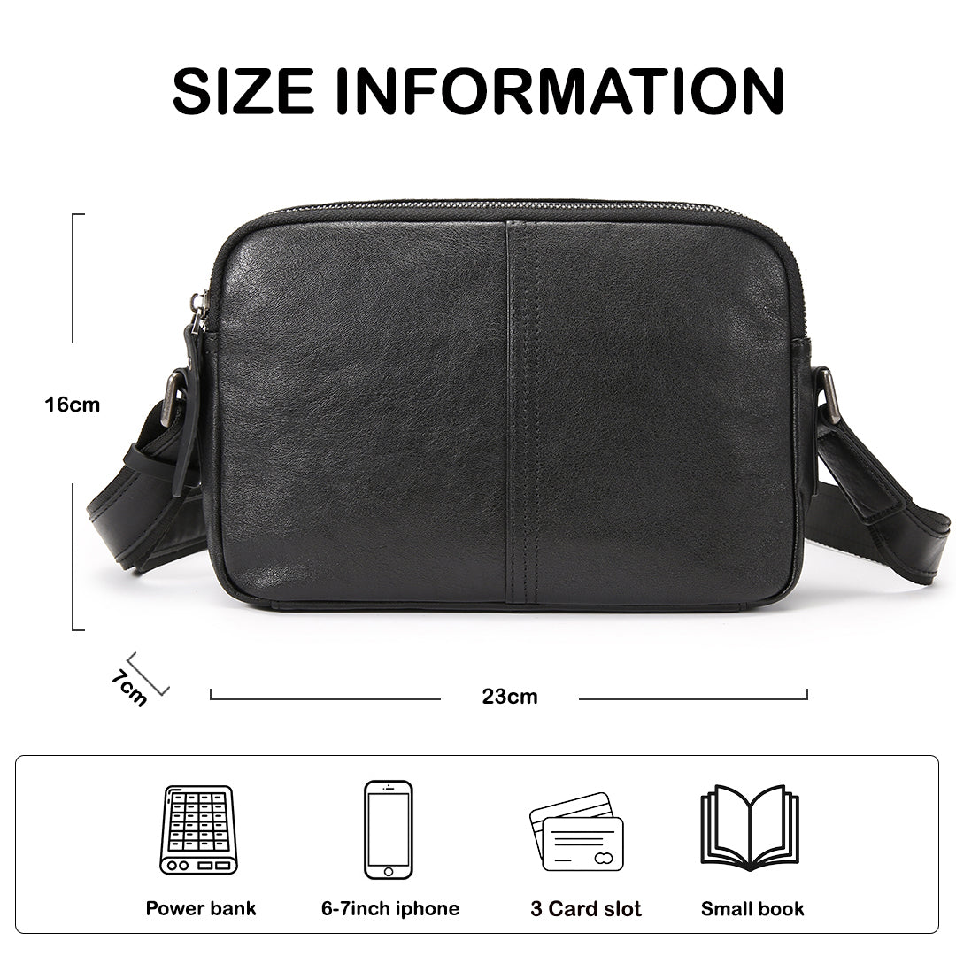 Tas Selempang Kulit - BLSP 8254 BL