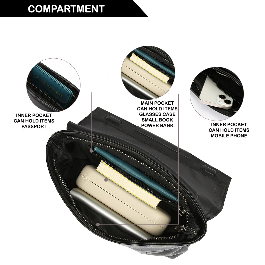 Tas Genggam Pouch Kulit - BLCK 8531 BL