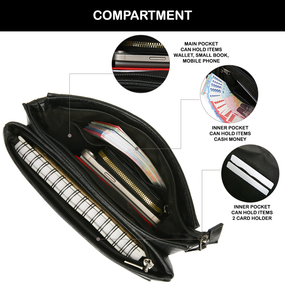 Tas Genggam Pouch Kulit - BYNCK 30660