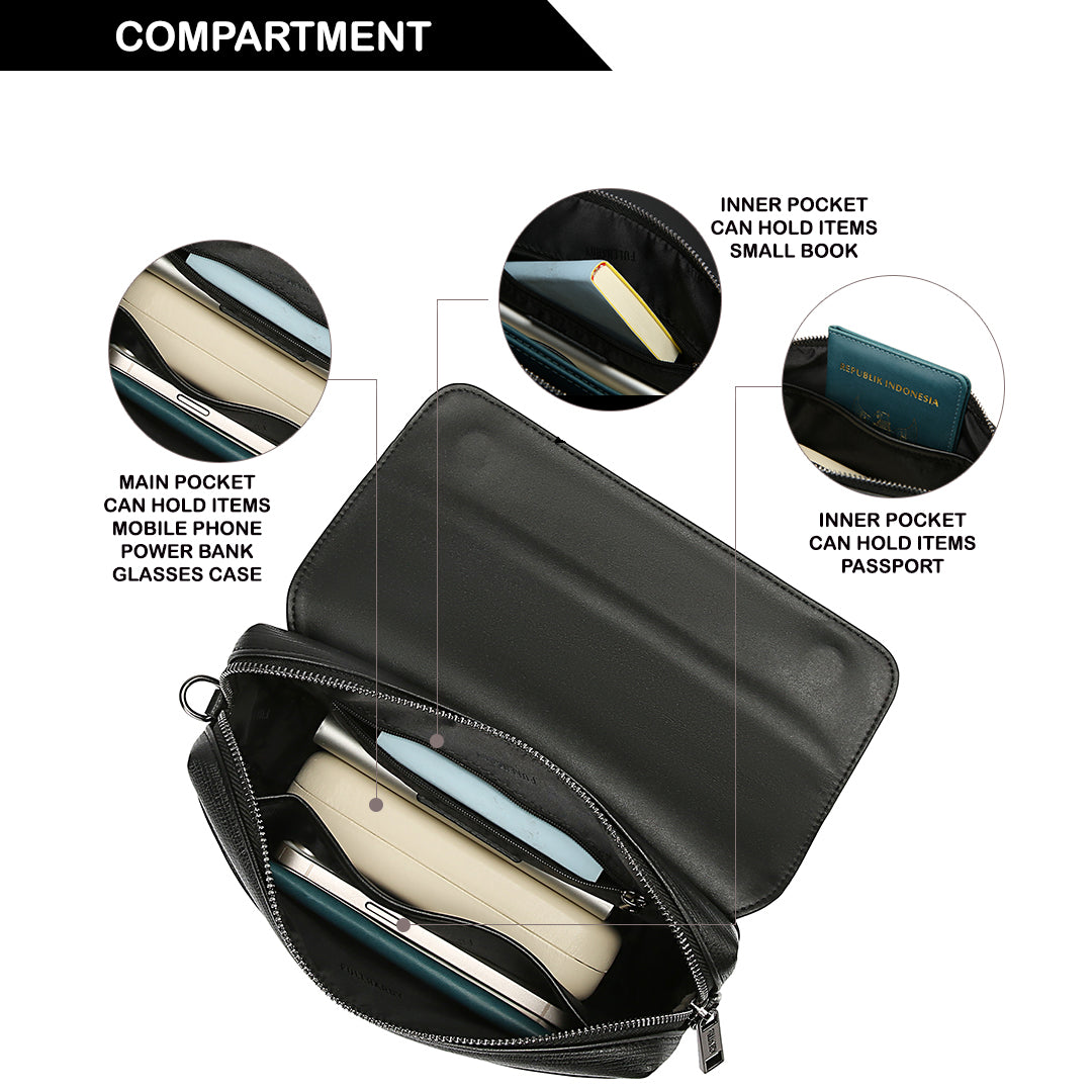 Tas Genggam Pouch Kulit - BYNNCK 2396-2 BL