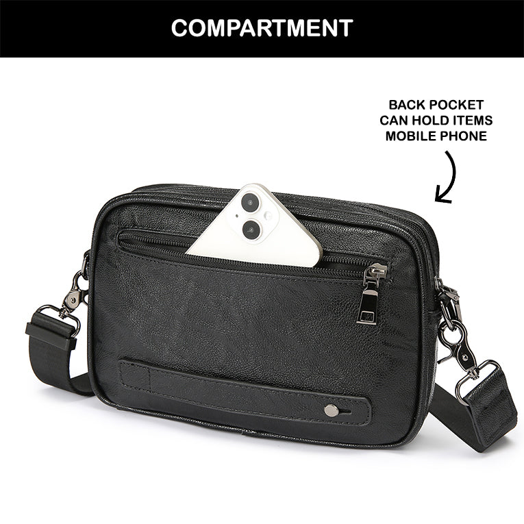 Tas Genggam Pouch Kulit - BYNCK 30686 BL