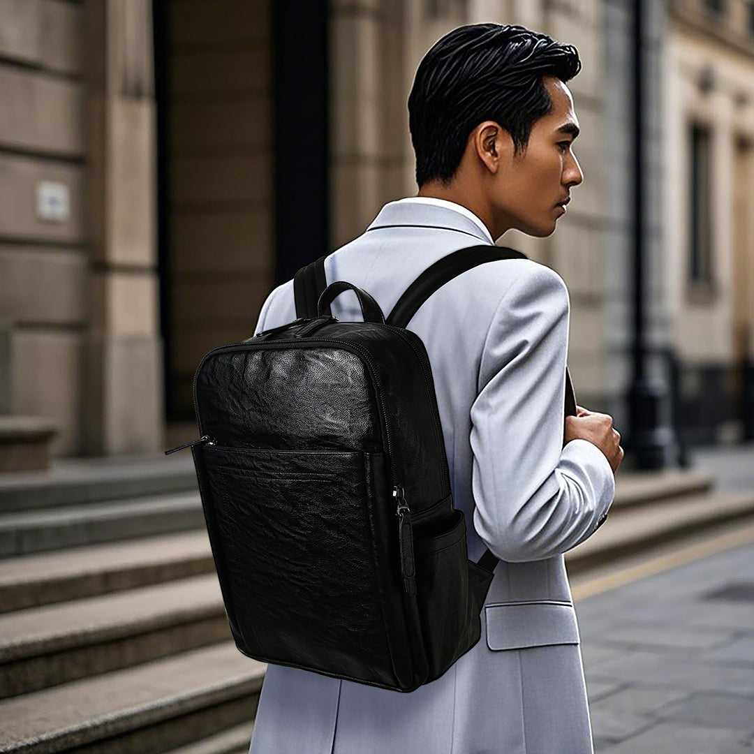 Tas Ransel Kulit - BYNR 16369 BL