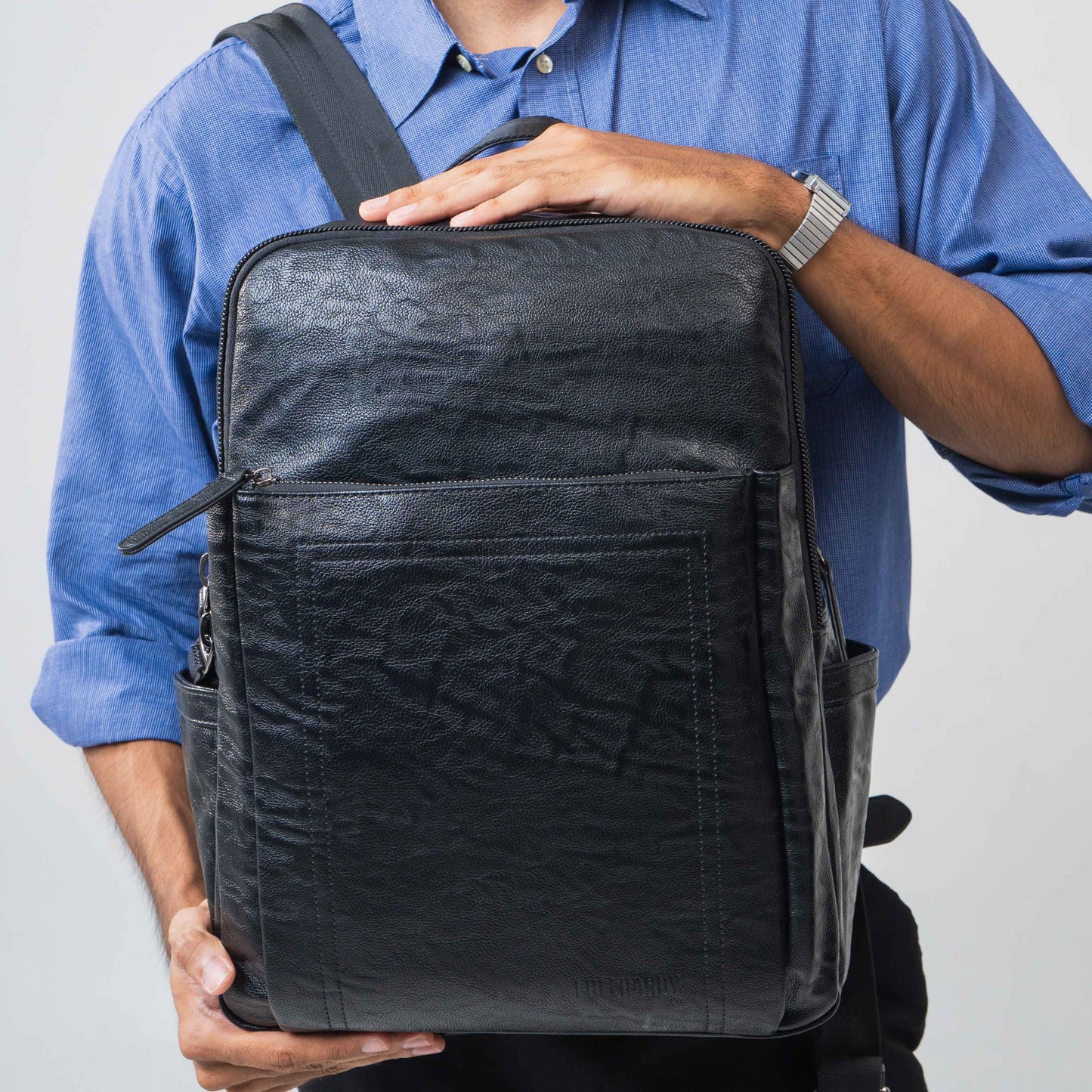 Tas Ransel Kulit - BYNR 16369 BL