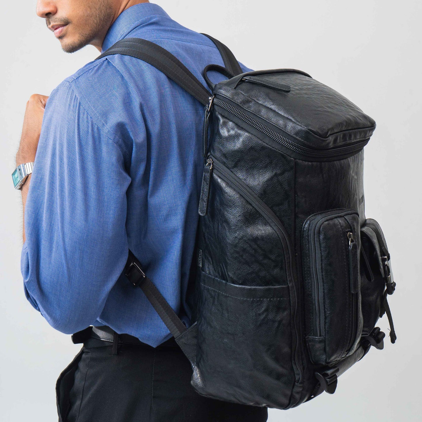 Tas Ransel Kulit - BYNR 16793 BL