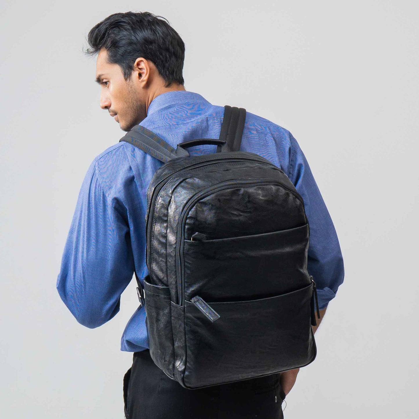 Tas Ransel Kulit - BYNR 16587 BL