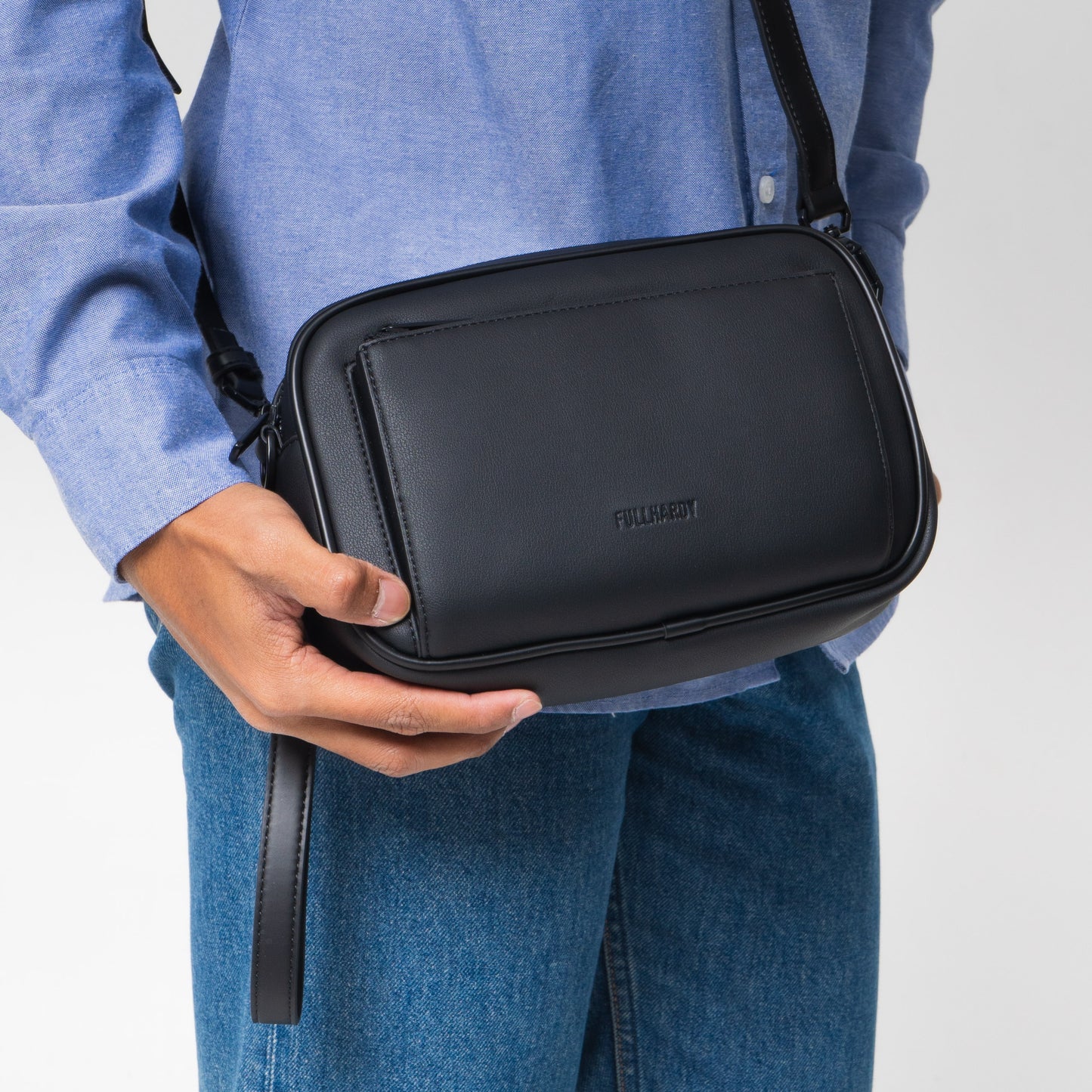 Tas Genggam Pouch Kulit - BYNCK BG012 BL