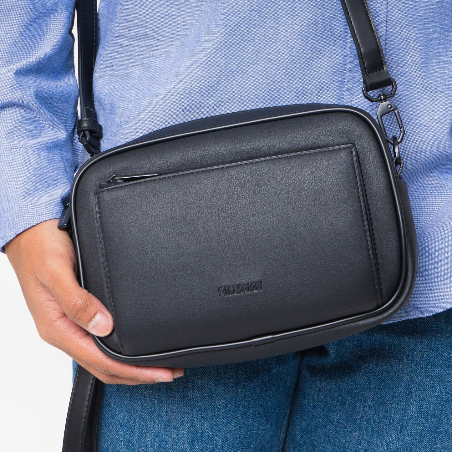 Tas Genggam Pouch Kulit - BYNCK BG012 BL