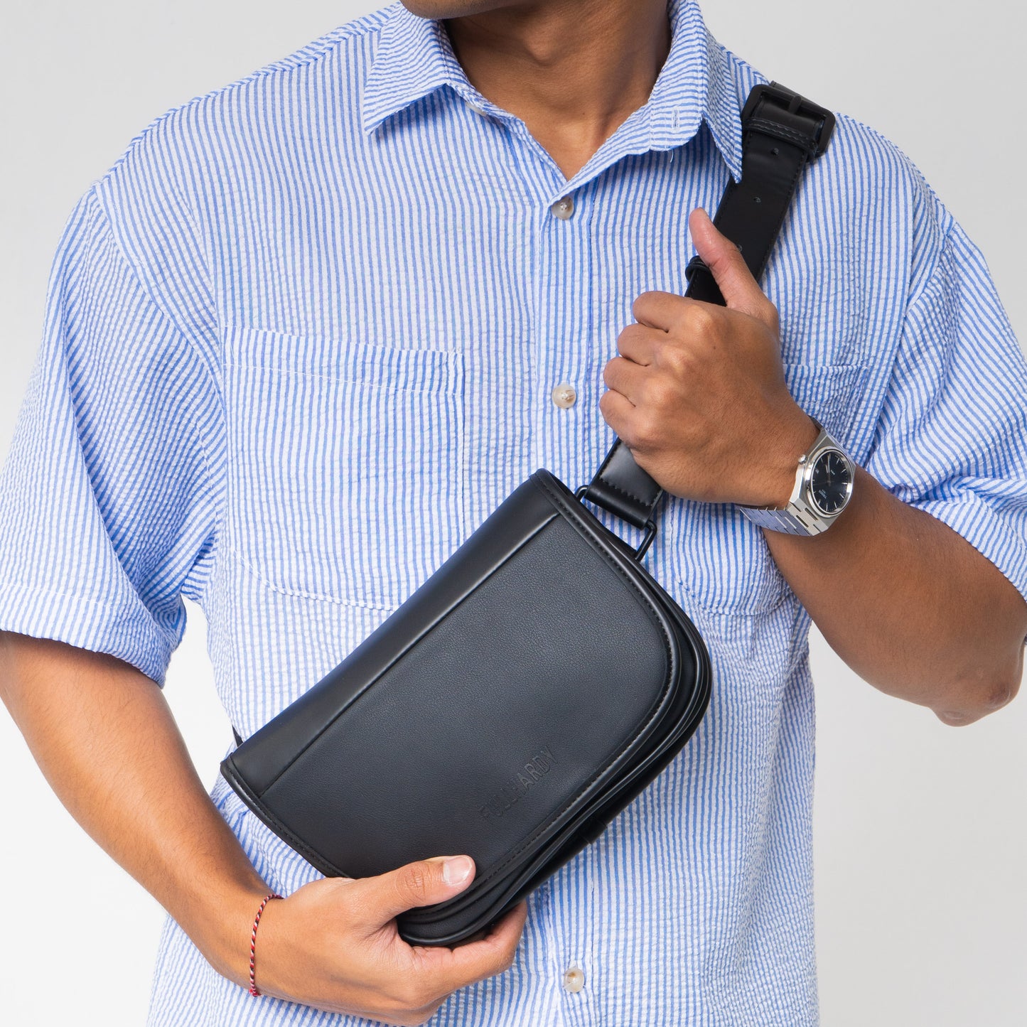 Tas Selempang Kulit - BYNWB BG010 BL