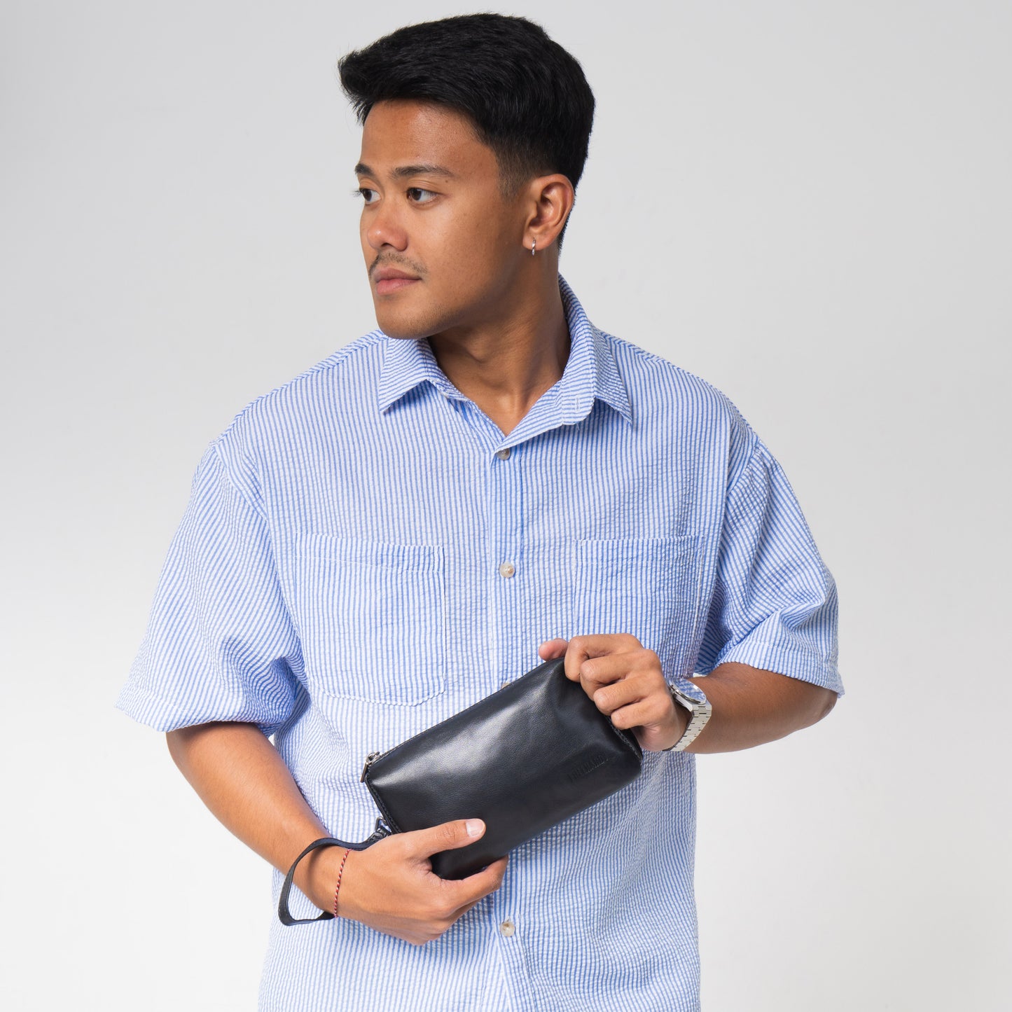 Tas Genggam Pouch Kulit - BLCK 8572-1 BL