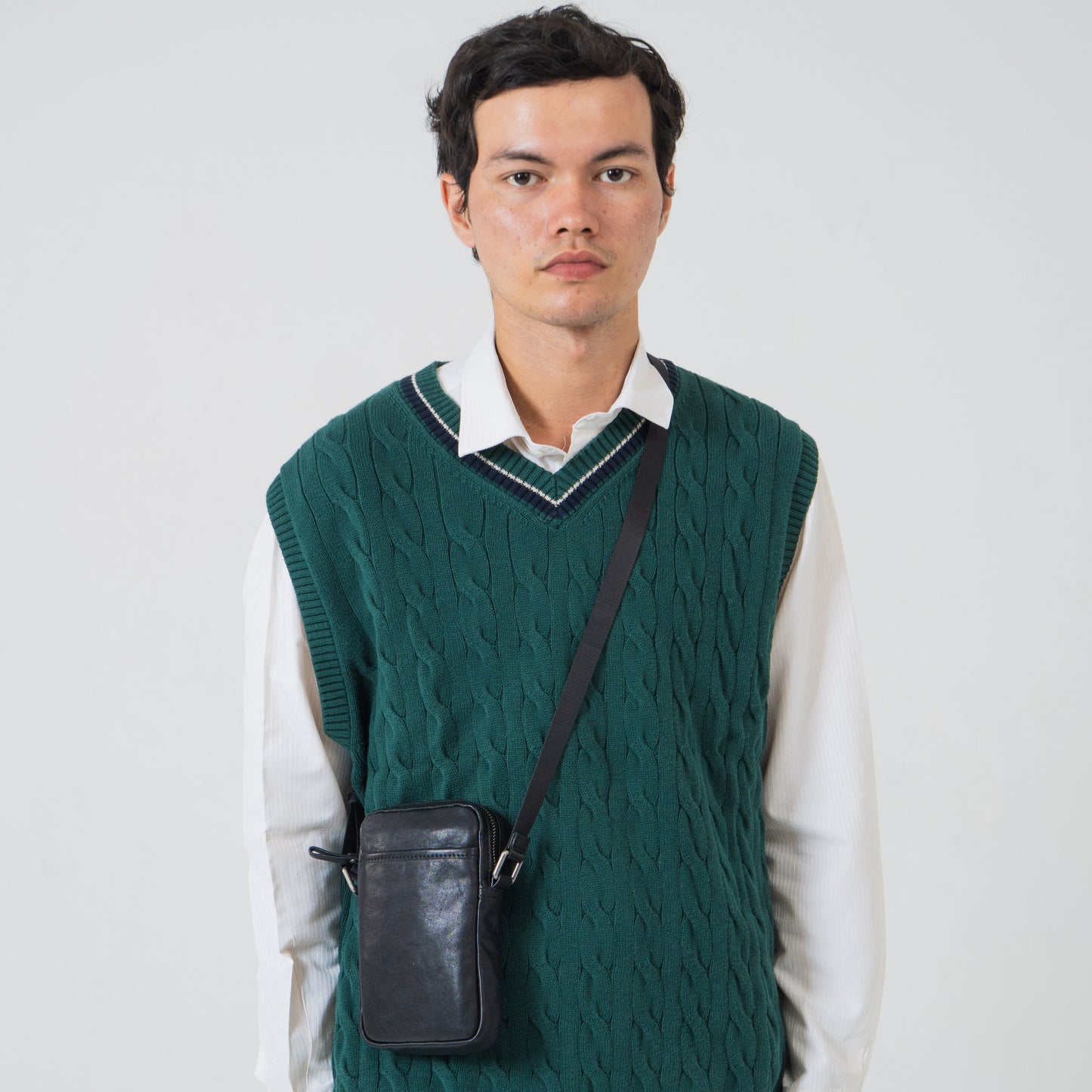 Tas Selempang Kulit - BLSP A075 BL