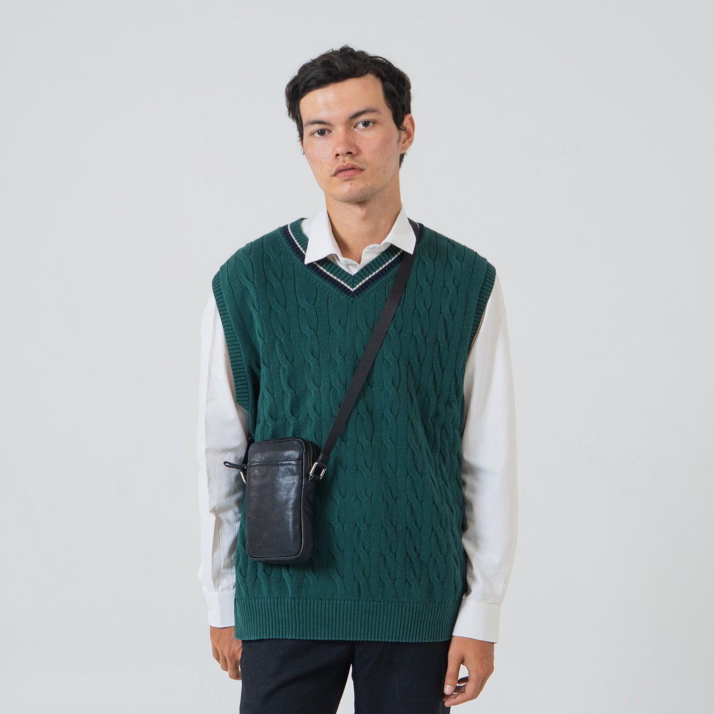 Tas Selempang Kulit - BLSP A075 BL