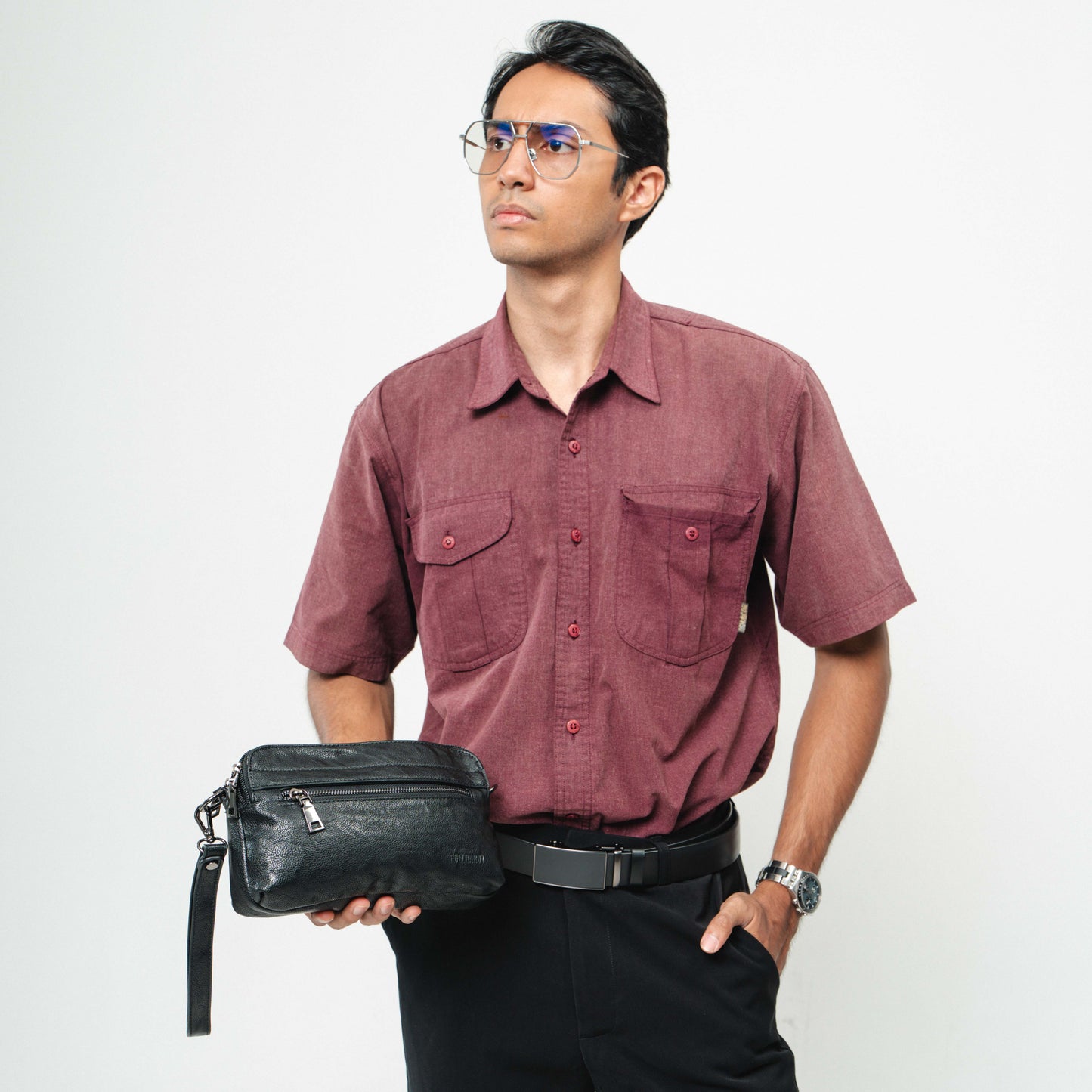 Tas Genggam Pouch Kulit - BYNCK 30675