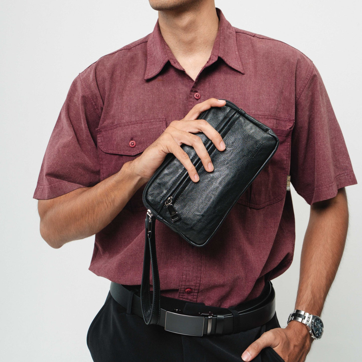 Tas Genggam Pouch Kulit - BYNCK 30332