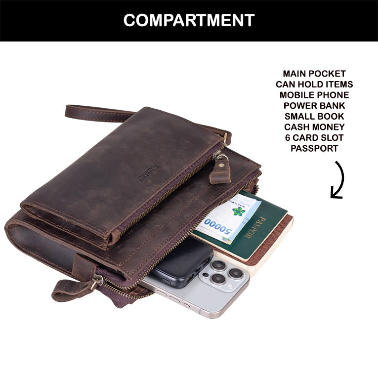 Tas Genggam Pouch Kulit - FKCKH 240310 CF