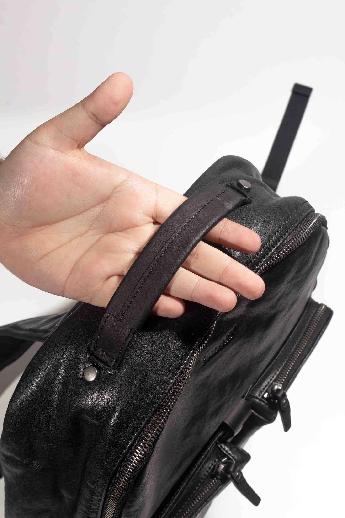 Tas Ransel Kulit - BLRH 006 BL