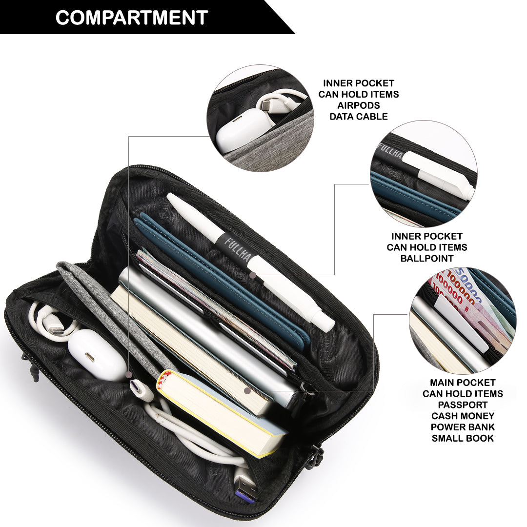 Tas Genggam Pouch Polyester PLCKAAB 862 BL