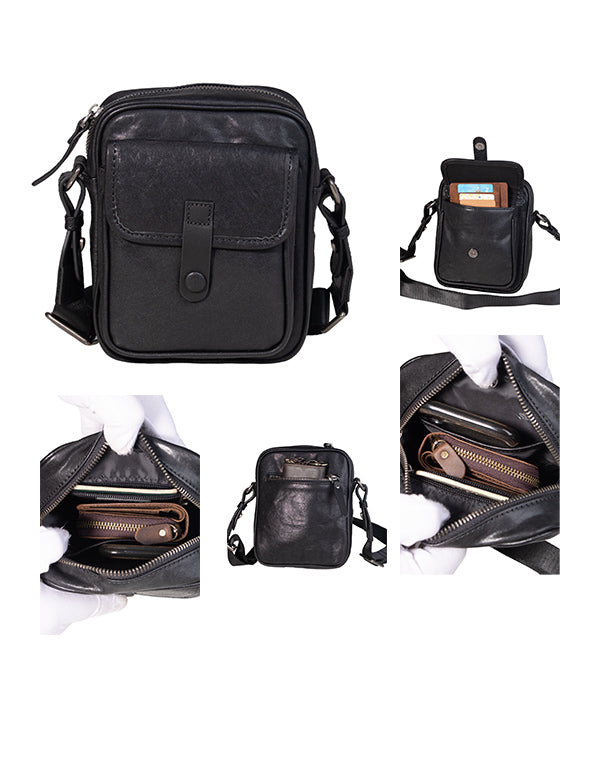 Tas Selempang Kulit - BLSP 8141 BL