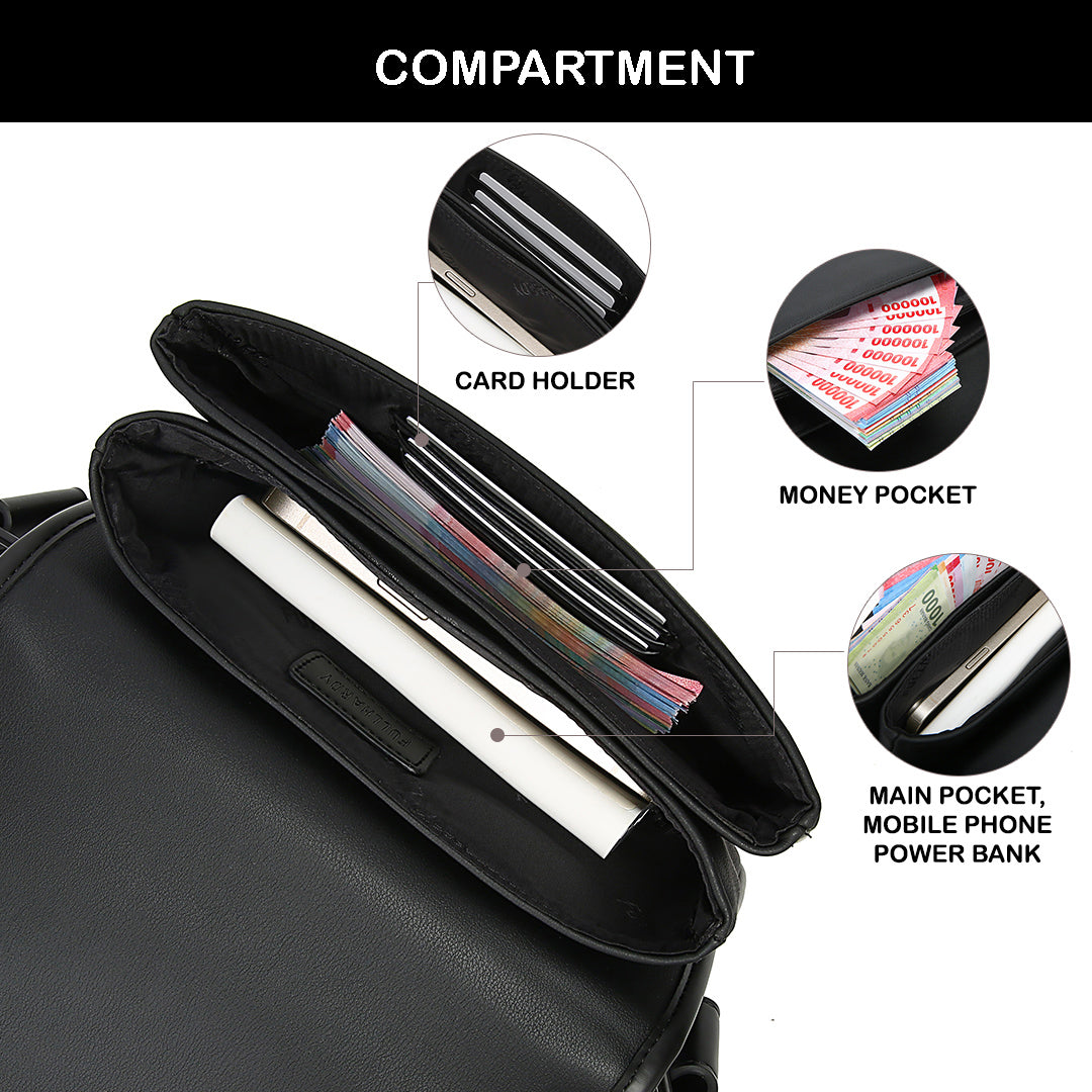 Tas Selempang Kulit - BYNWB BG010 BL