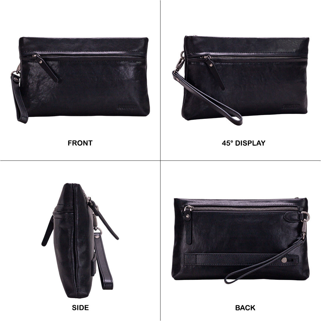 Tas Genggam Pouch Kulit - BLCK 8194