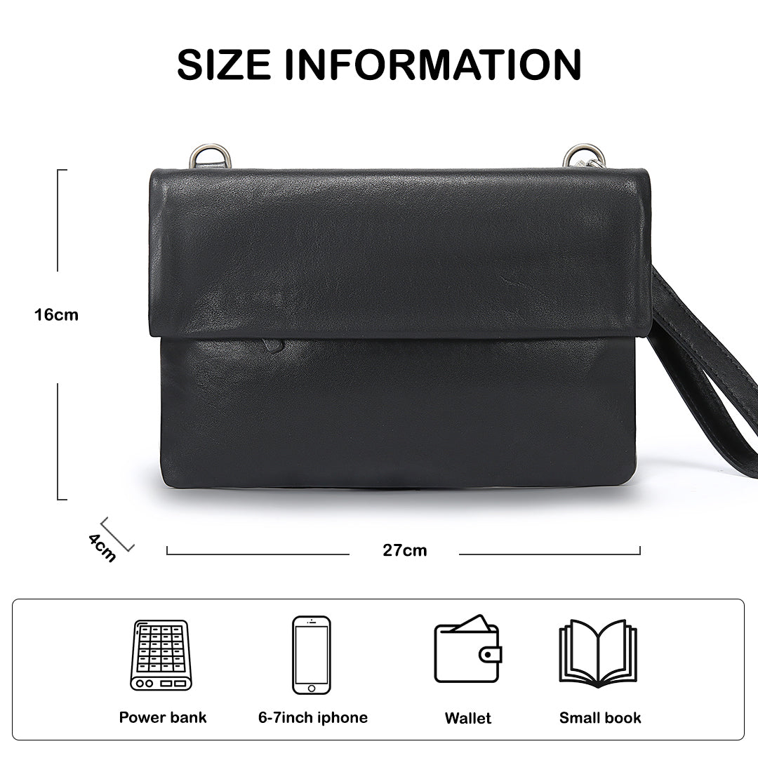 Tas Genggam Pouch Kulit - BLCK 210901 BL