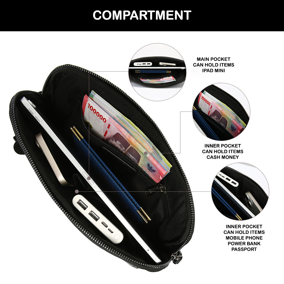 Tas Genggam Pouch Kulit - BYNCK 30003