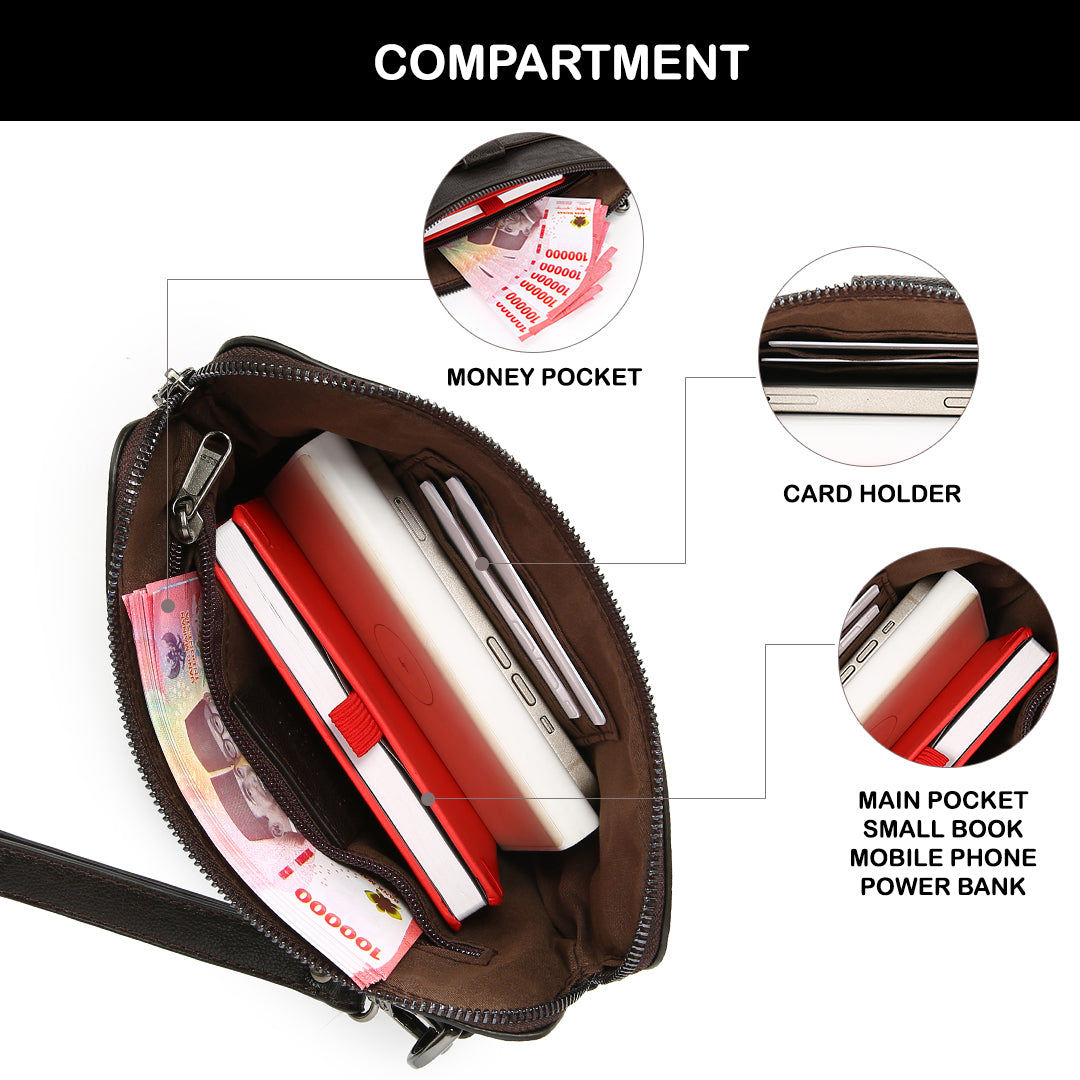 Tas Genggam Pouch Kulit - BYNCK 30373